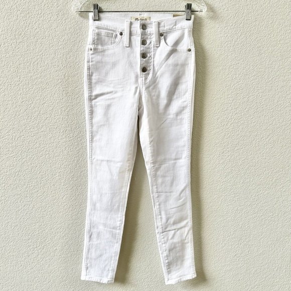 Madewell  $135 Jeans 10" High-Rise Skinny Crop Button-Front Edition size… - Picture 2 of 9